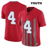 Youth NCAA Ohio State Buckeyes Chris Chugunov #4 College Stitched Elite No Name Authentic Nike Red Football Jersey FK20R06NH